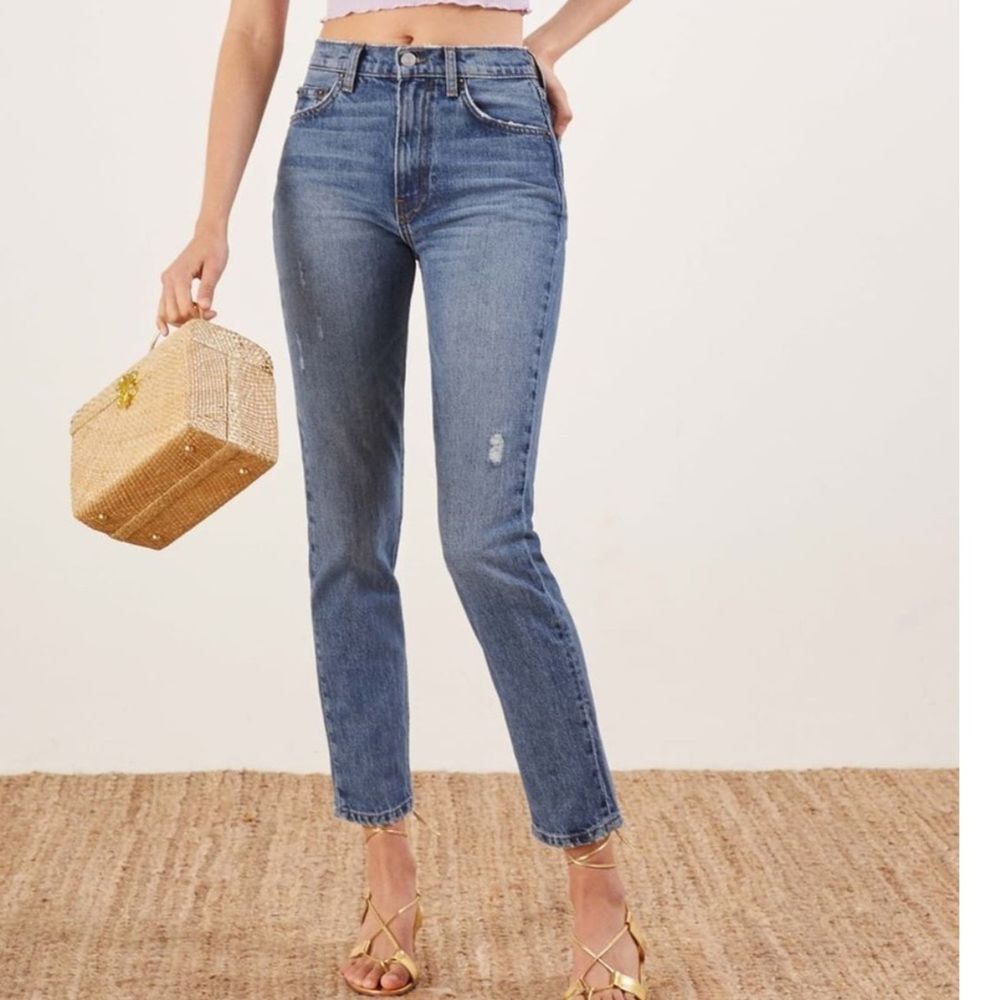 Reformation Julia Crop High Waist Cigarette Jeans